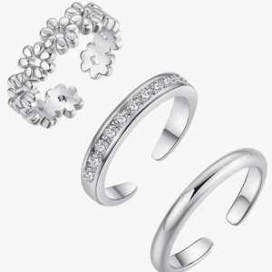 خواتم أصابع قدم لون فضي من الاستانلس